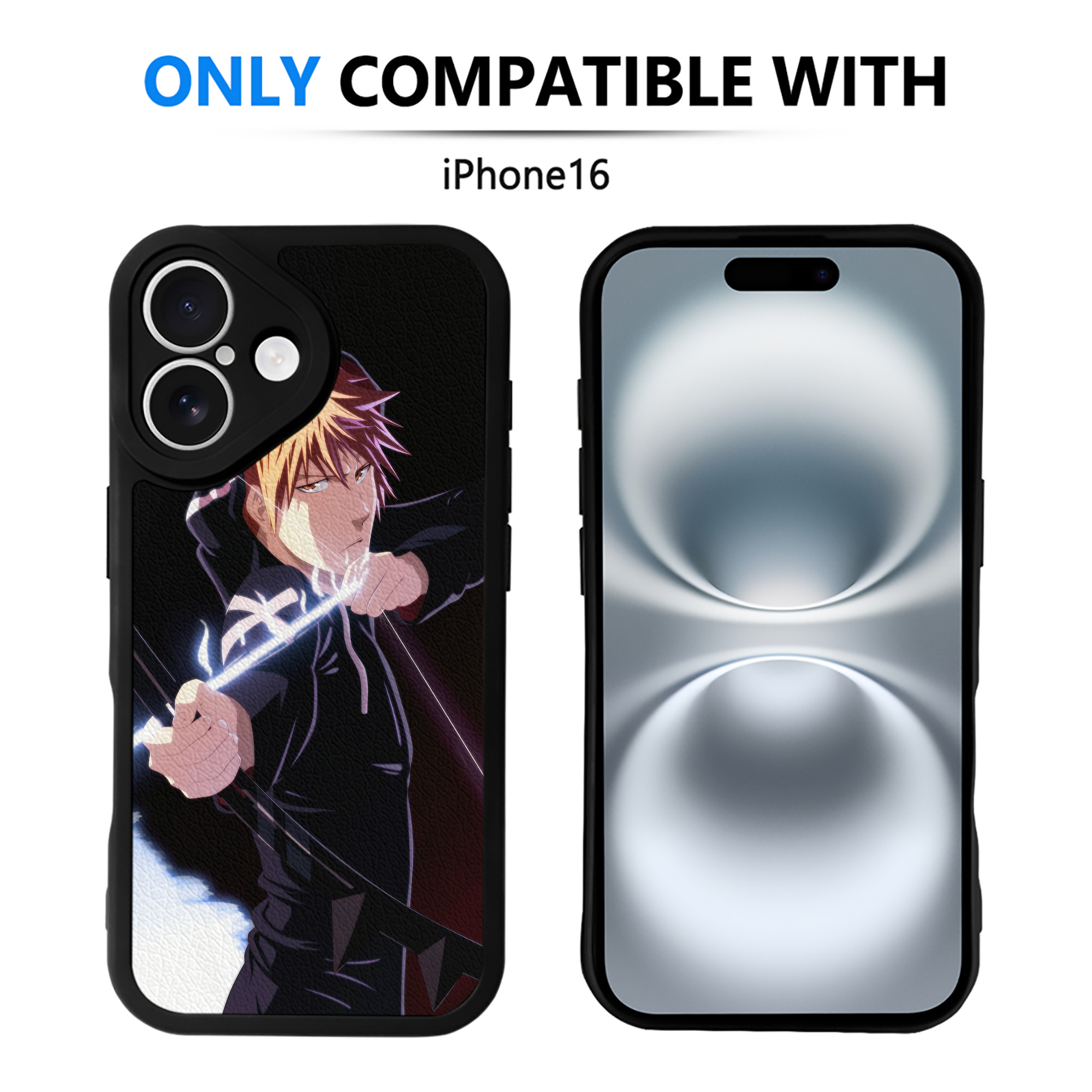 （画像用） ブリーチ BLEACH 【iPhone 16シリーズ対応】シリコンスマホケース（レザー調） 材質：シリコン